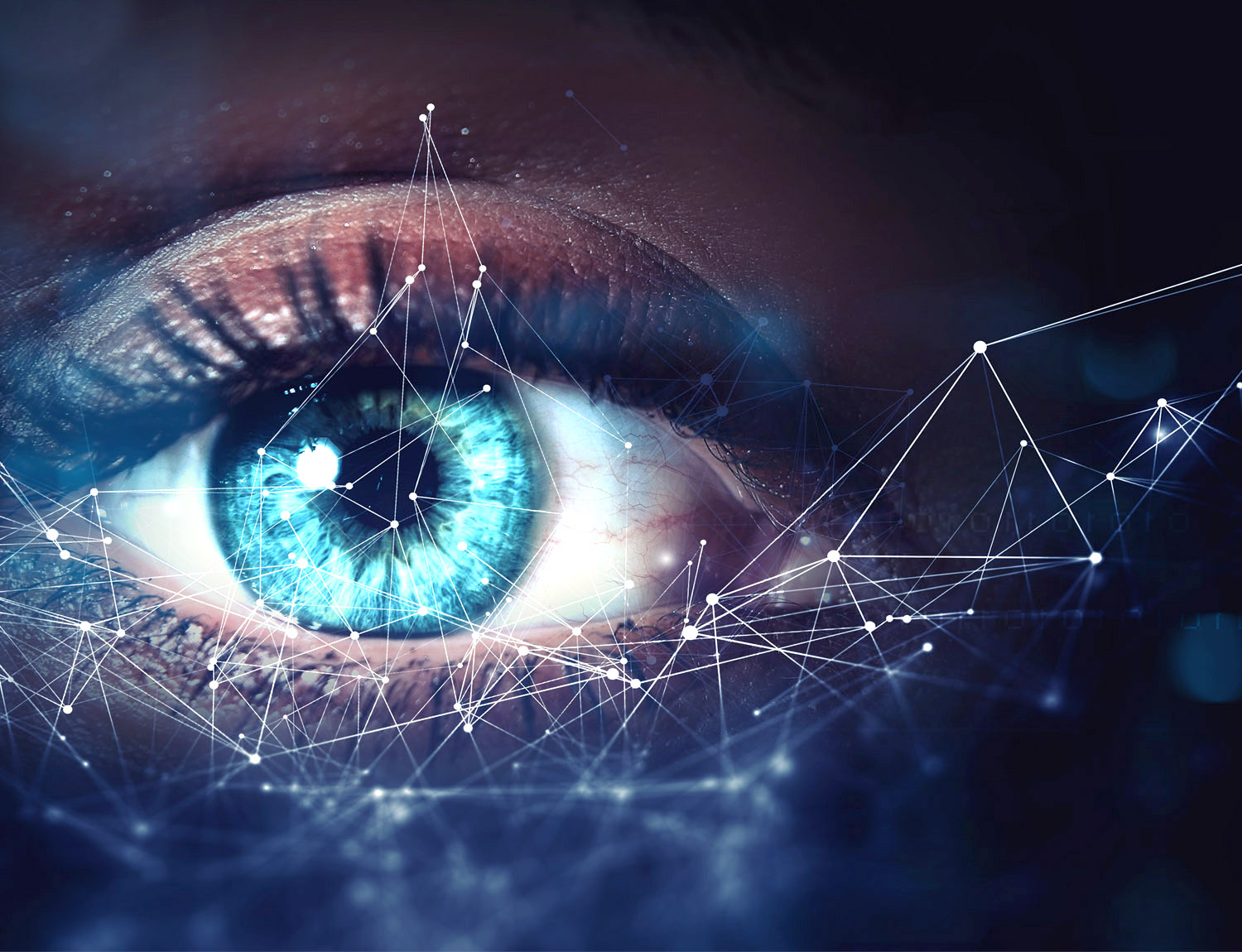 occhio blu eye tracking con connessioni